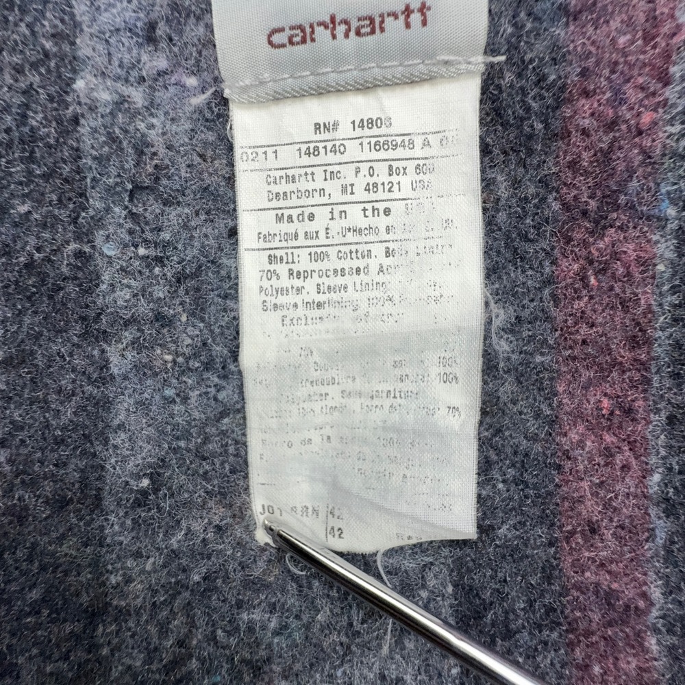 Carhartt Detroit Jacket Blanket Lined Mens Large 42 J01 BRN‎ Brown - Picture 5 of 16